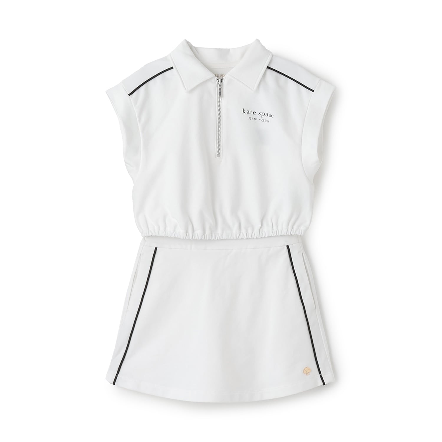 ハーフジップアップカットソー&キュロットセット