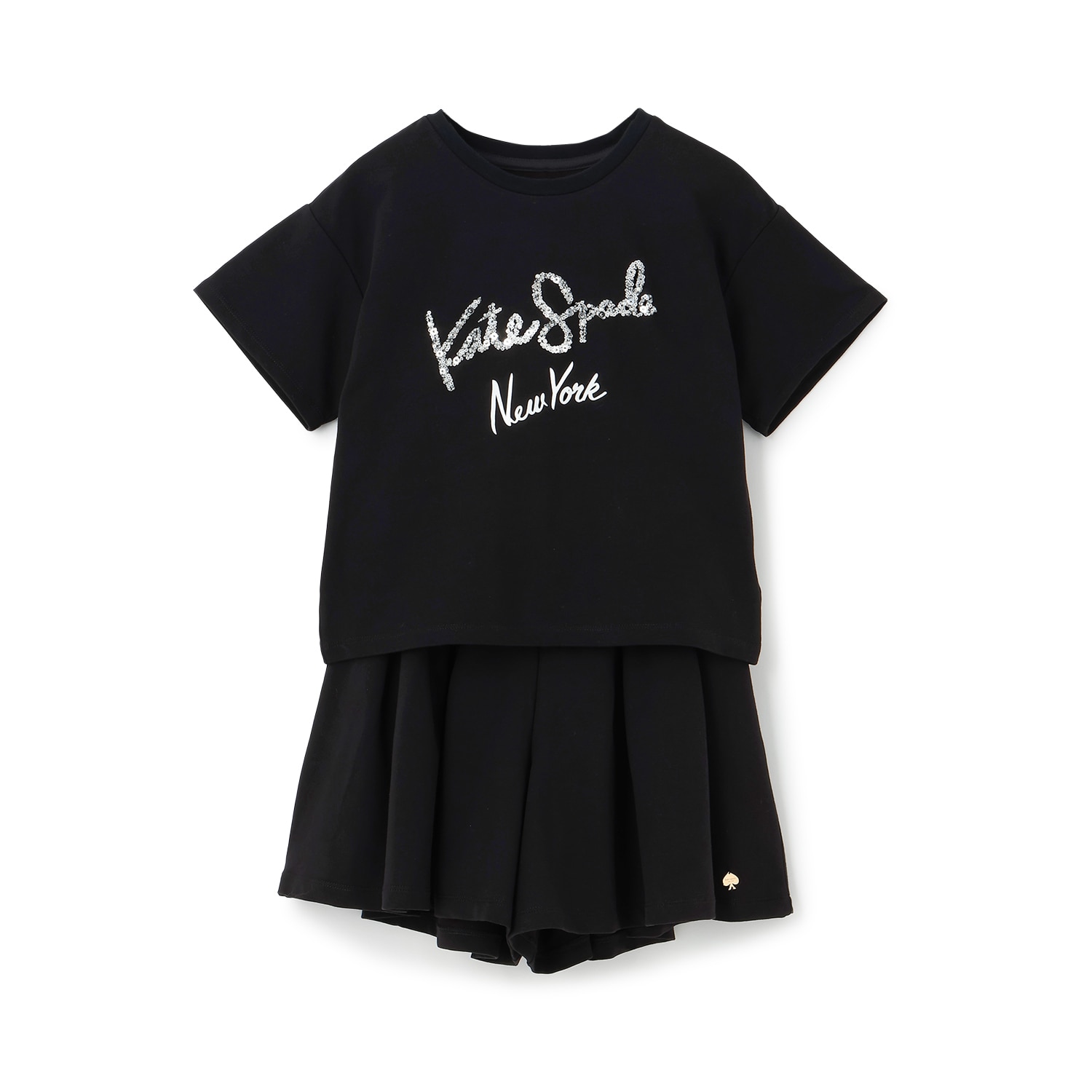 ロゴTシャツ&キュロットスカートセット