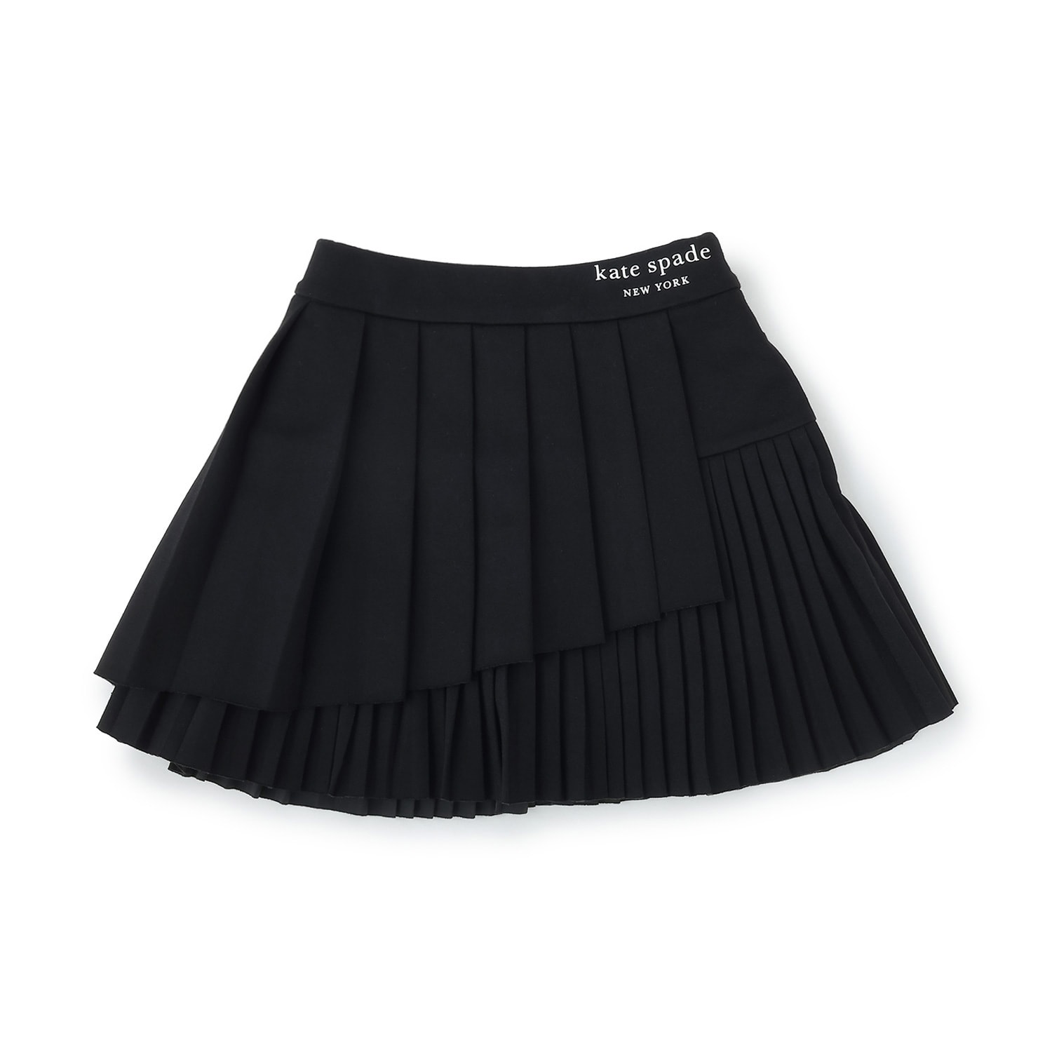 アシンメトリープリーツパンツつきスカート(120cm 黒): キッズ