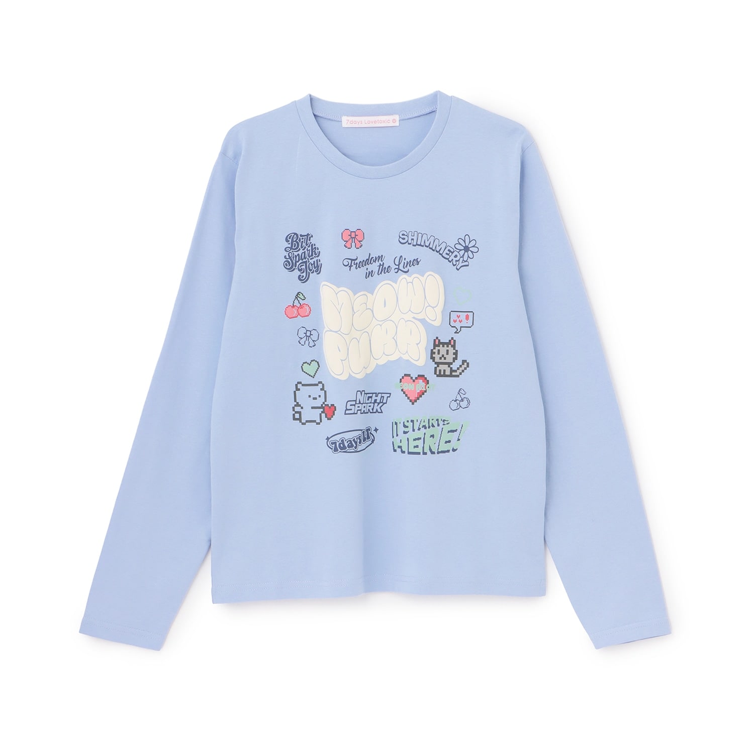 【7days】デジタルモチーフTシャツ