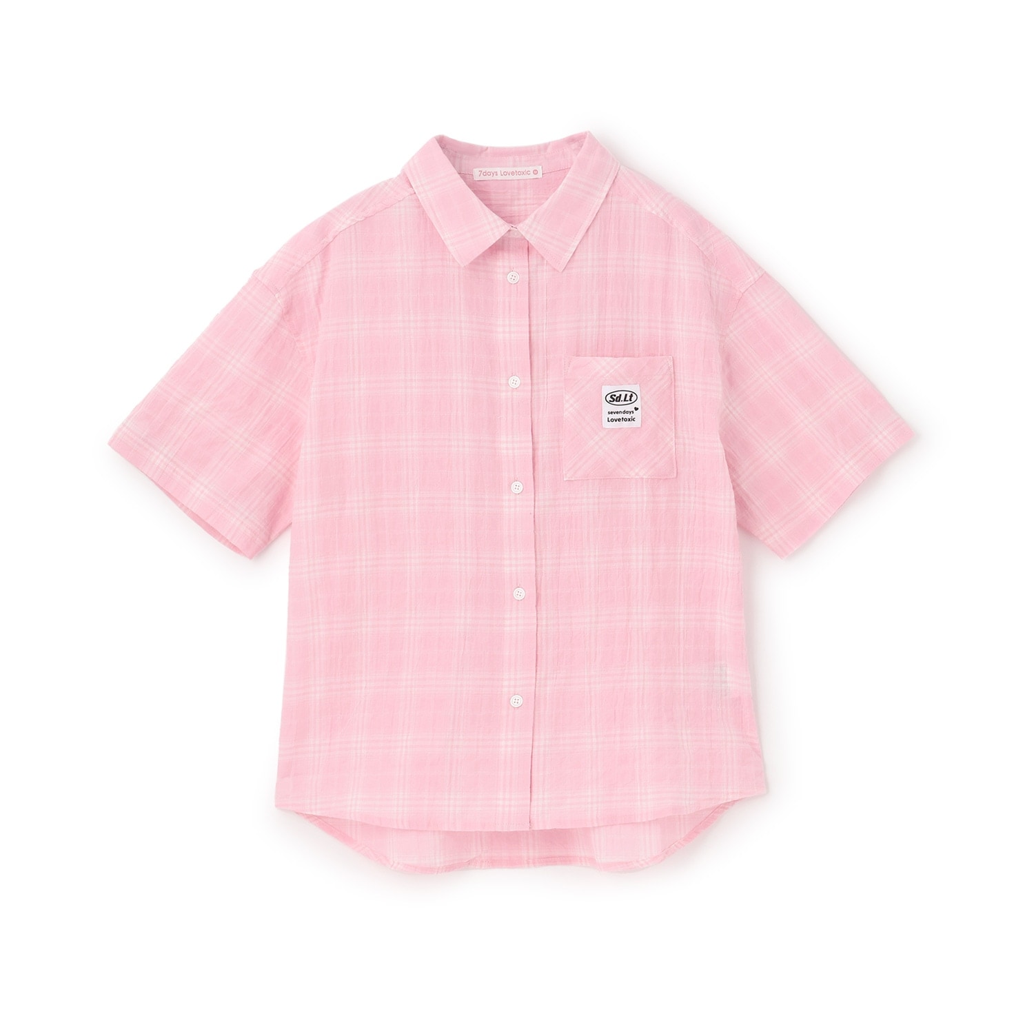 【7days】チェックビック半袖シャツ