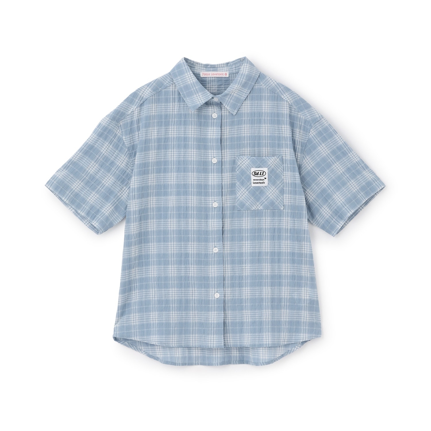 【7days】チェックビック半袖シャツ