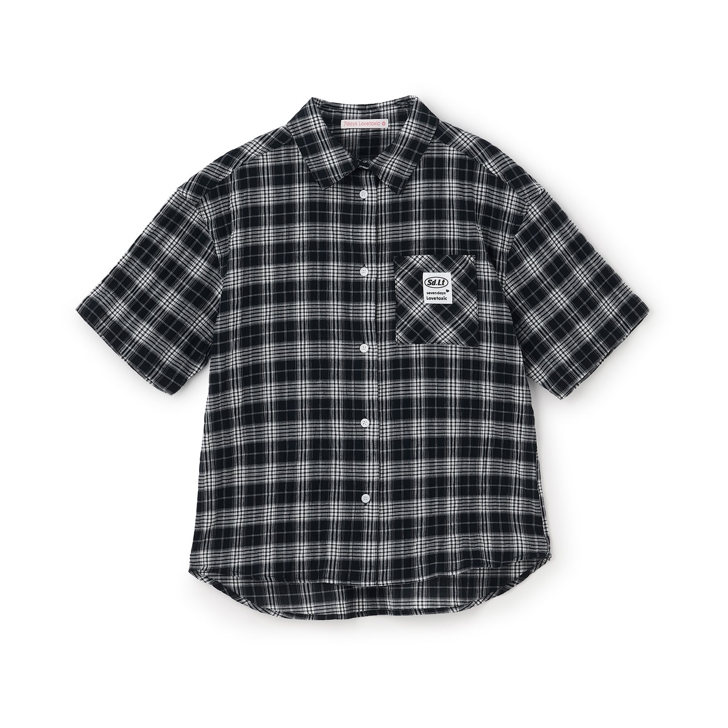 【7days】チェックビック半袖シャツ