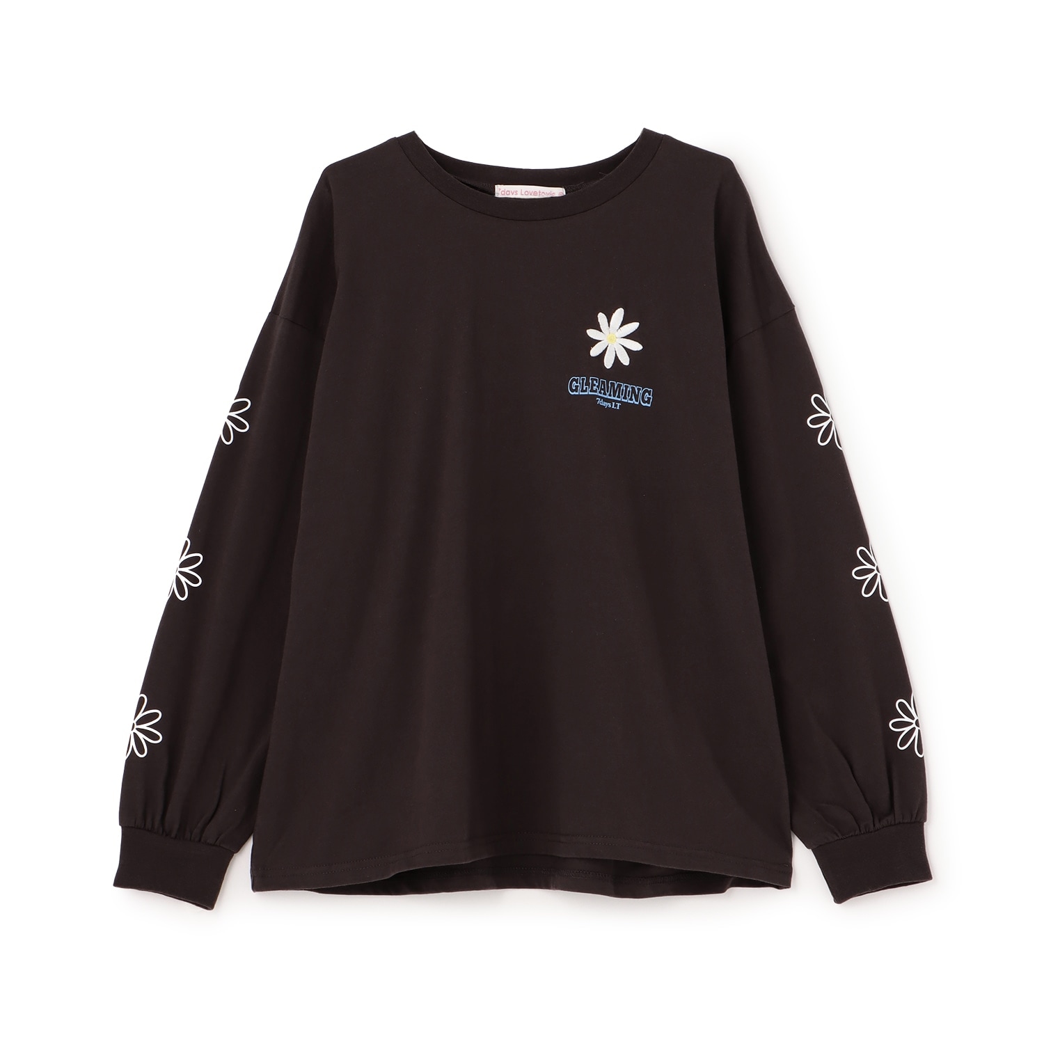 【7days】お花アップリケルーズTシャツ