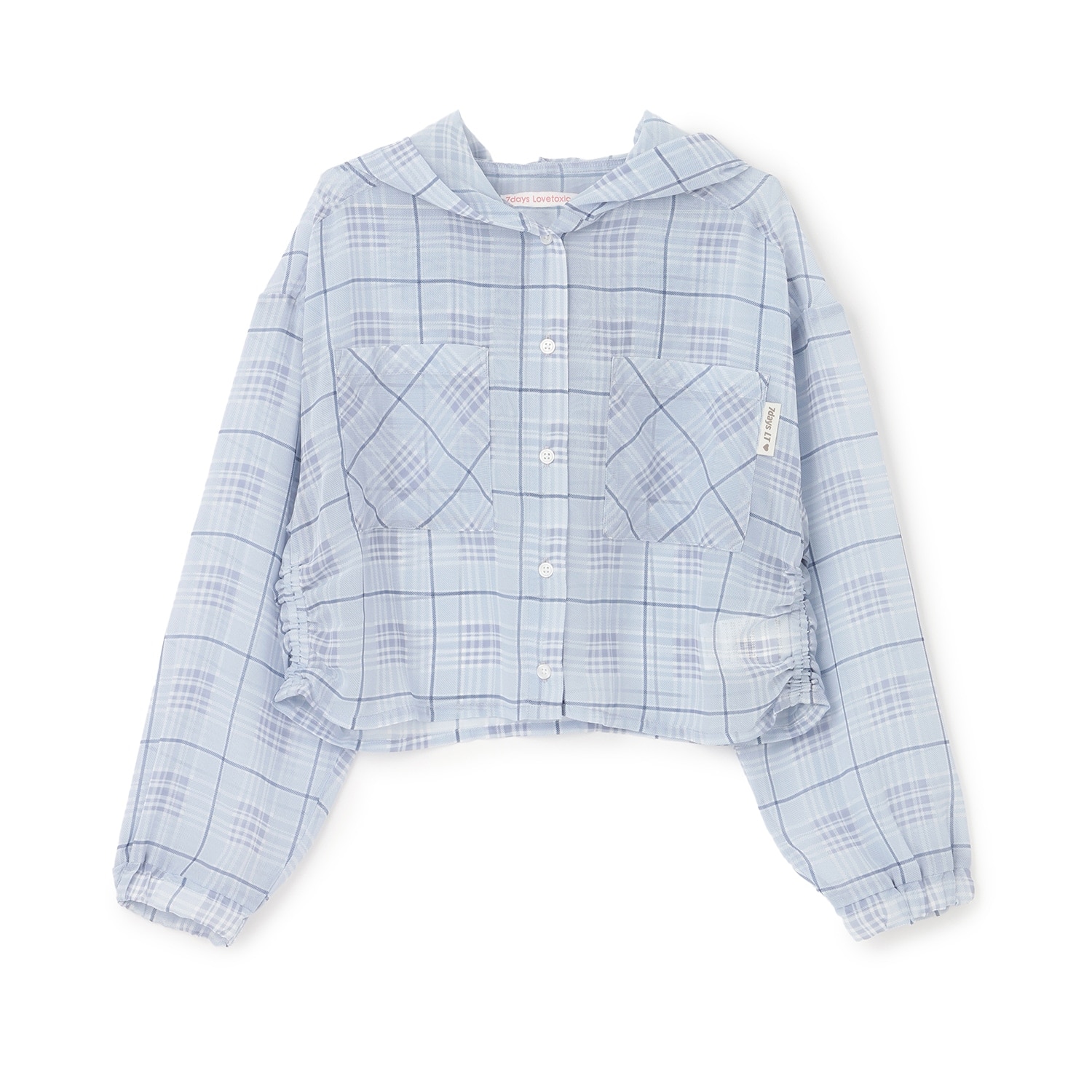 【7days】シアーチェックシャツパーカー