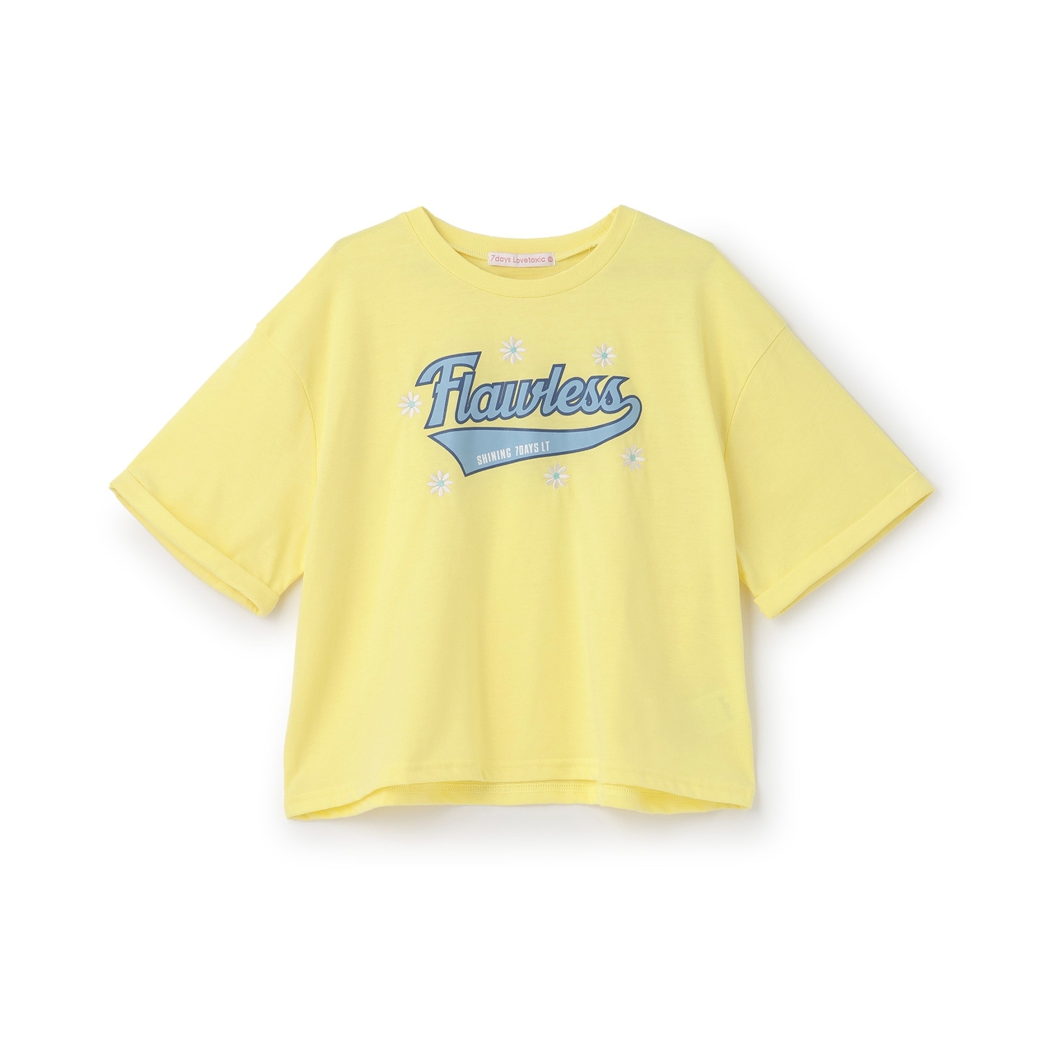 【7days】ロゴ＋お花刺しゅうTシャツ