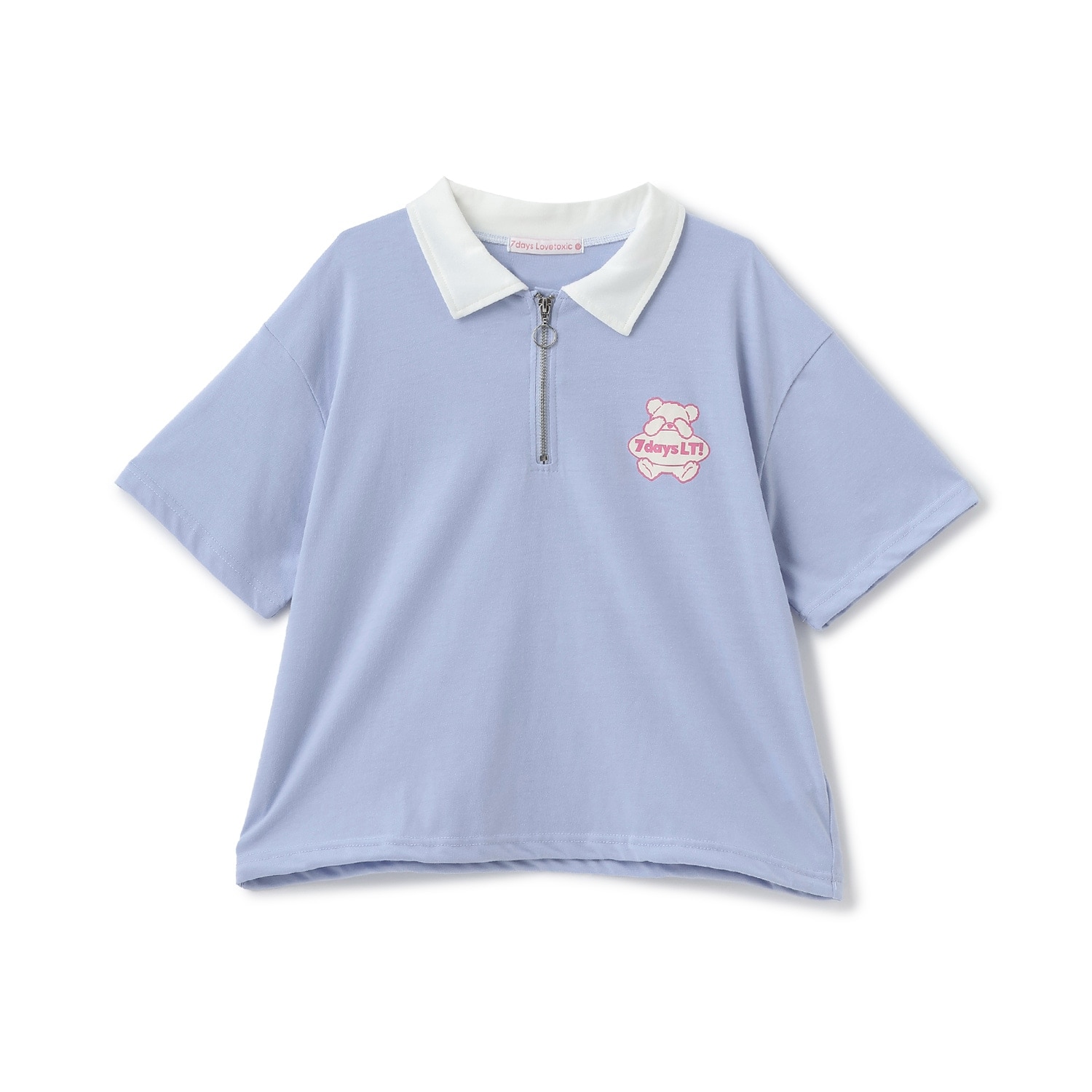 【7days】ハーフジップ半袖Tシャツ