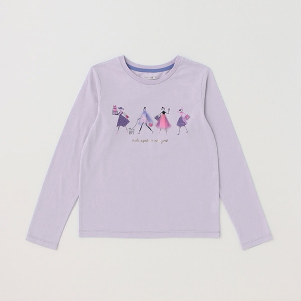 【リピート】【直営店で取り扱い無し】ガールズ ショッピングガール長袖Tシャツ