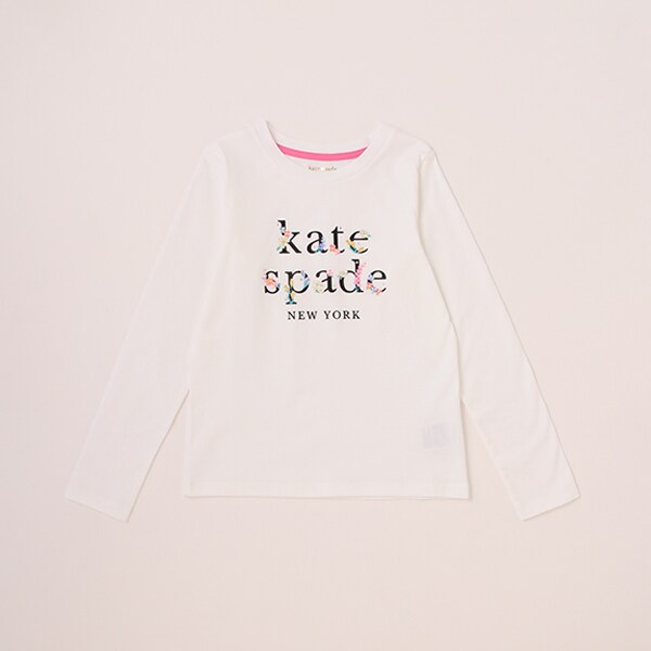 【リピート】【直営店で取り扱い無し】ガールズ フラワーロゴTシャツ