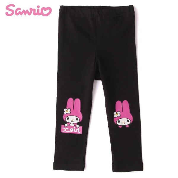 Narumiya Online ナルミヤ オンラインの公式通販サイト Sanrio マイメロディロゴひざレギンス 80 黒 キッズ