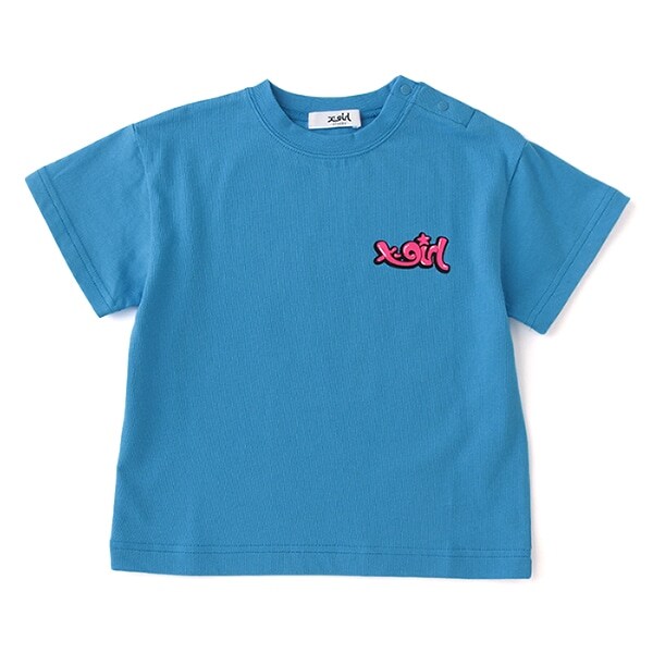 バックスマイルプリントロゴTシャツ