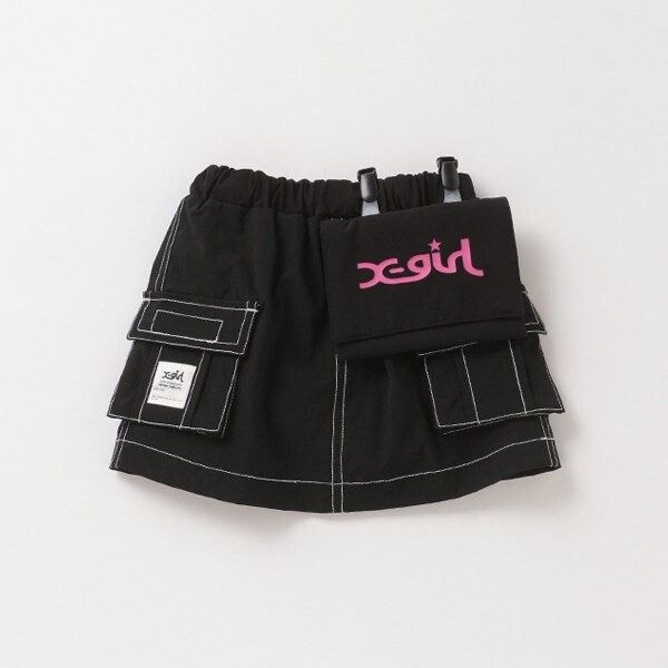 移動ポケットつきロゴ台形スカパン