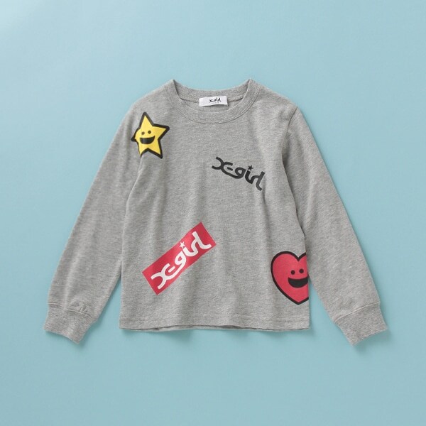 キラッキー＆ハートロゴプリントTシャツ