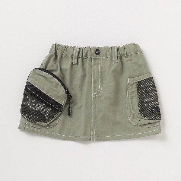 メッシュポケットロゴ台形スカート