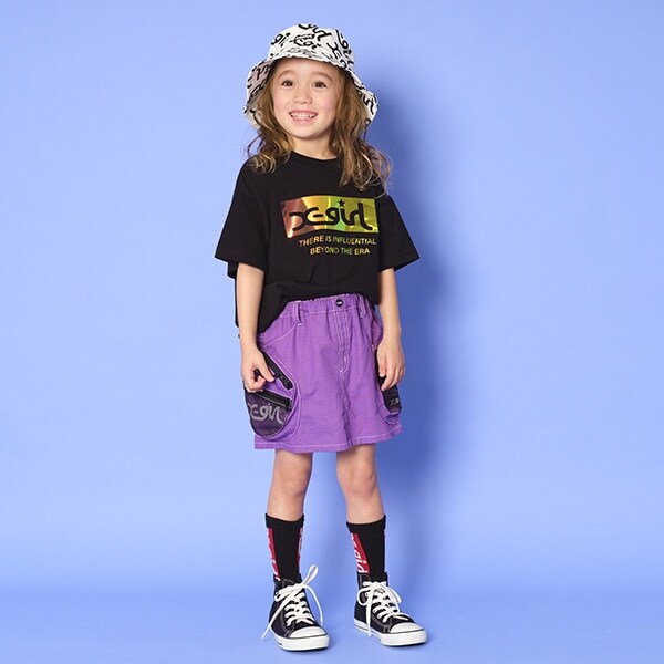 メッシュポケットロゴ台形スカート