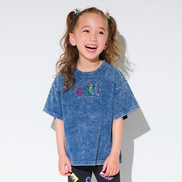 カラフルロゴケミカル加工Tシャツ