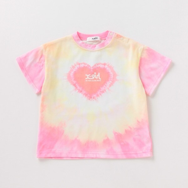 ハートモチーフタイダイ柄ビッグTシャツ