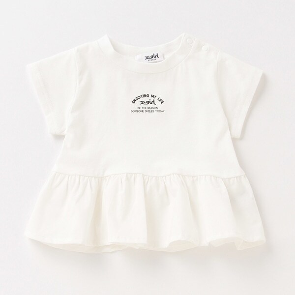 布帛切り替えペプラムTシャツ
