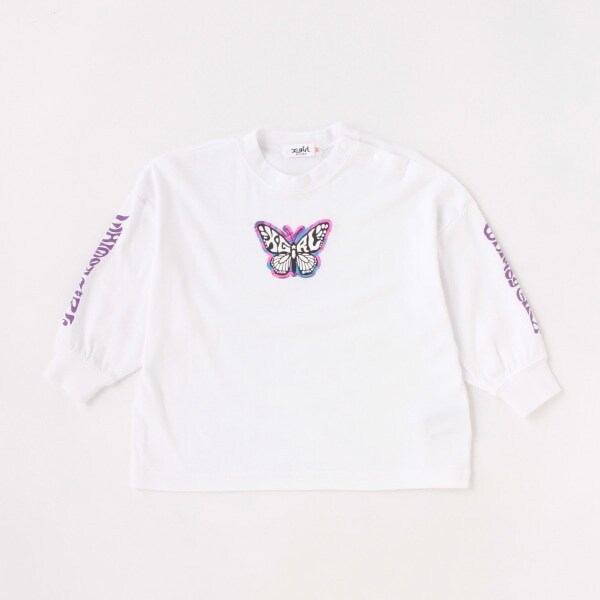 バタフライモチーフ長袖Tシャツ