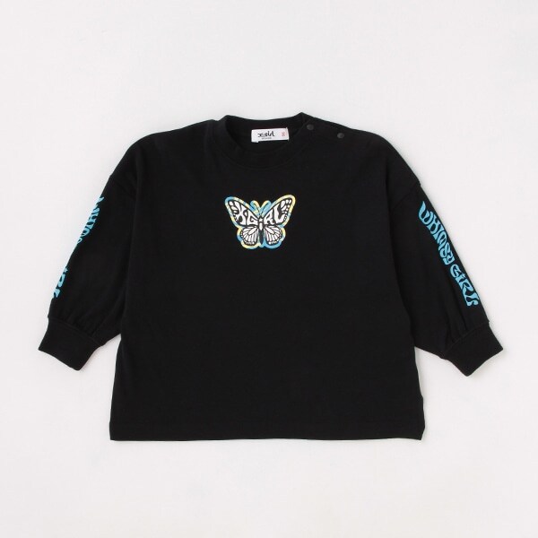 バタフライモチーフ長袖Tシャツ