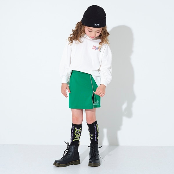 ファスナースカート(90cm グリーン): キッズ - ナルミヤ