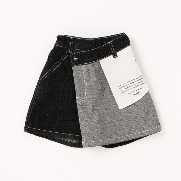アシンメトリーデニムスカパン