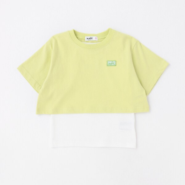 メッセージロゴ短丈Tシャツ＋タンクトップSET