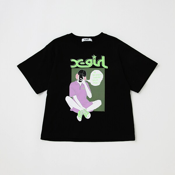 ガールモチーフ半袖Tシャツ