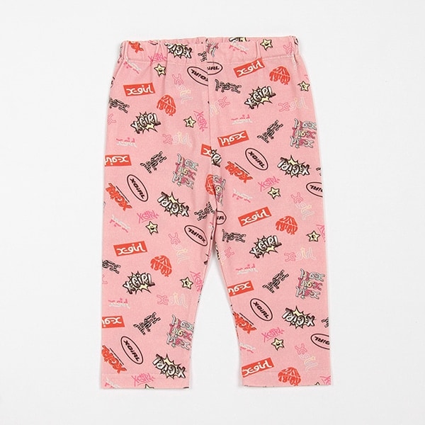 【一部ショップ展開】ロゴ総柄プリントレギンス