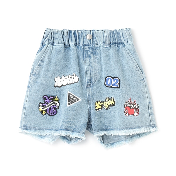 MIXロゴデニムショートパンツ