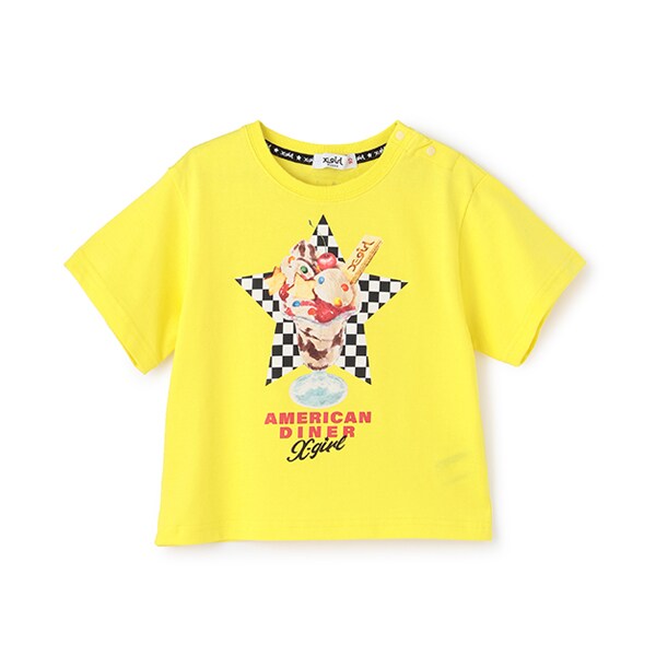 ダイナーパフェプリント半袖Tシャツ
