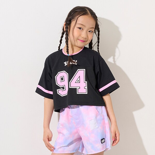 ナンバリングメッシュ切替ショート半袖T