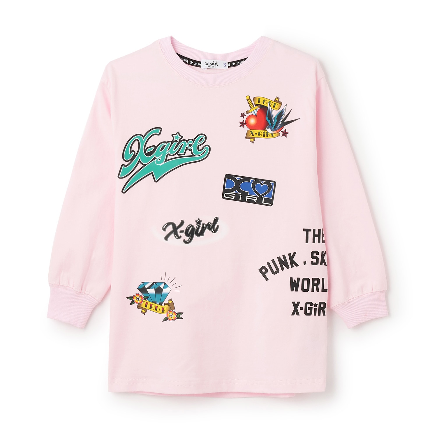 入手困難★希少モデル フローラルロゴTシャツ サークルロゴ 長袖 MIXロゴ長袖Tシャツ(80cm オフ ホワイト): キッズ - ナルミヤ