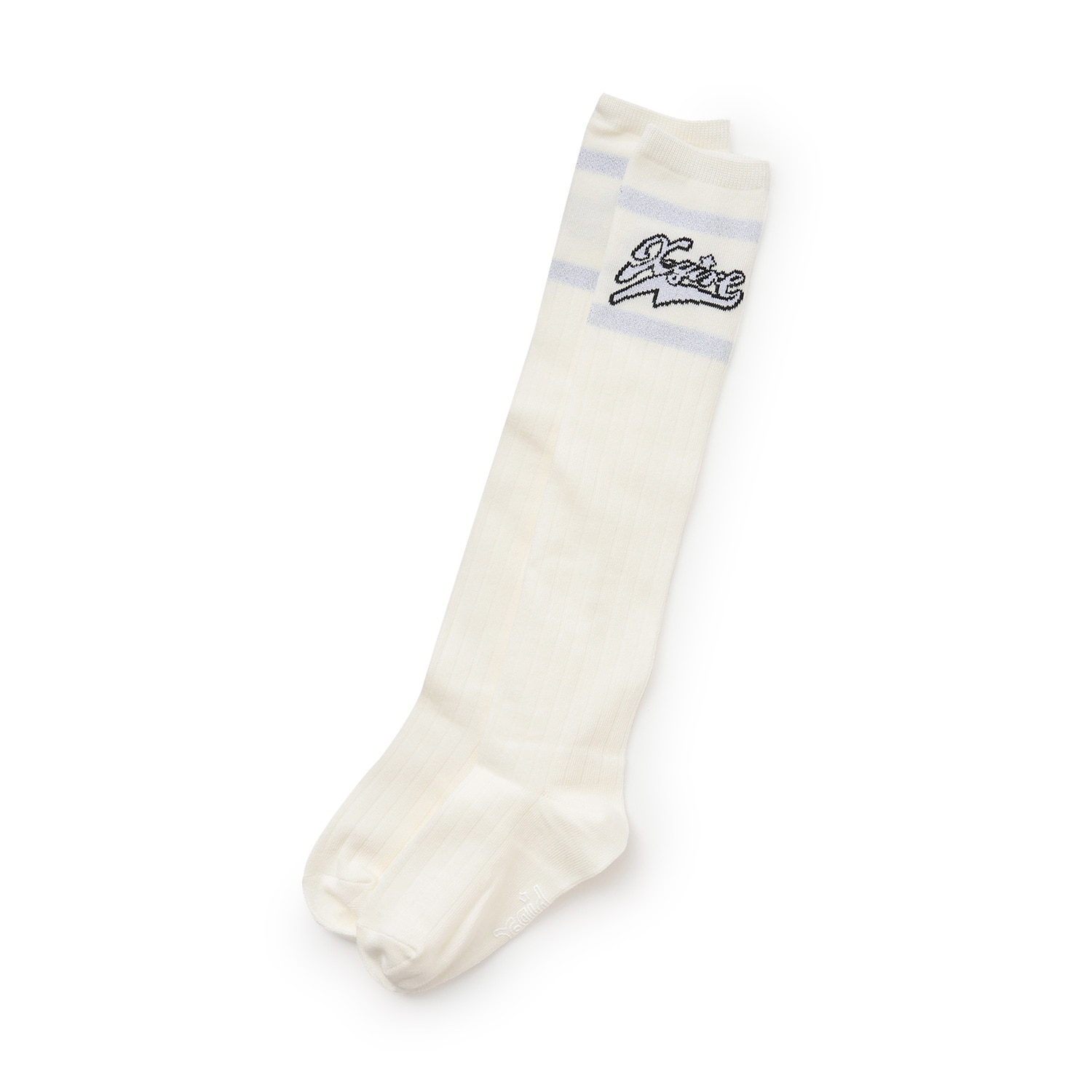 ラメラインニーハイソックス(15-17cm ピンク): キッズ