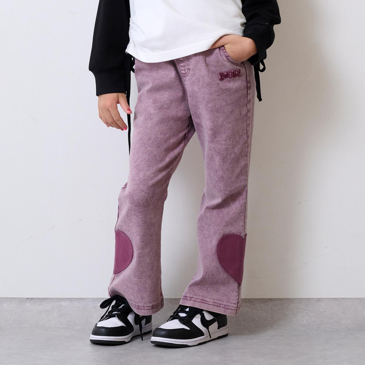 サイドハートモチーフフレアパンツ