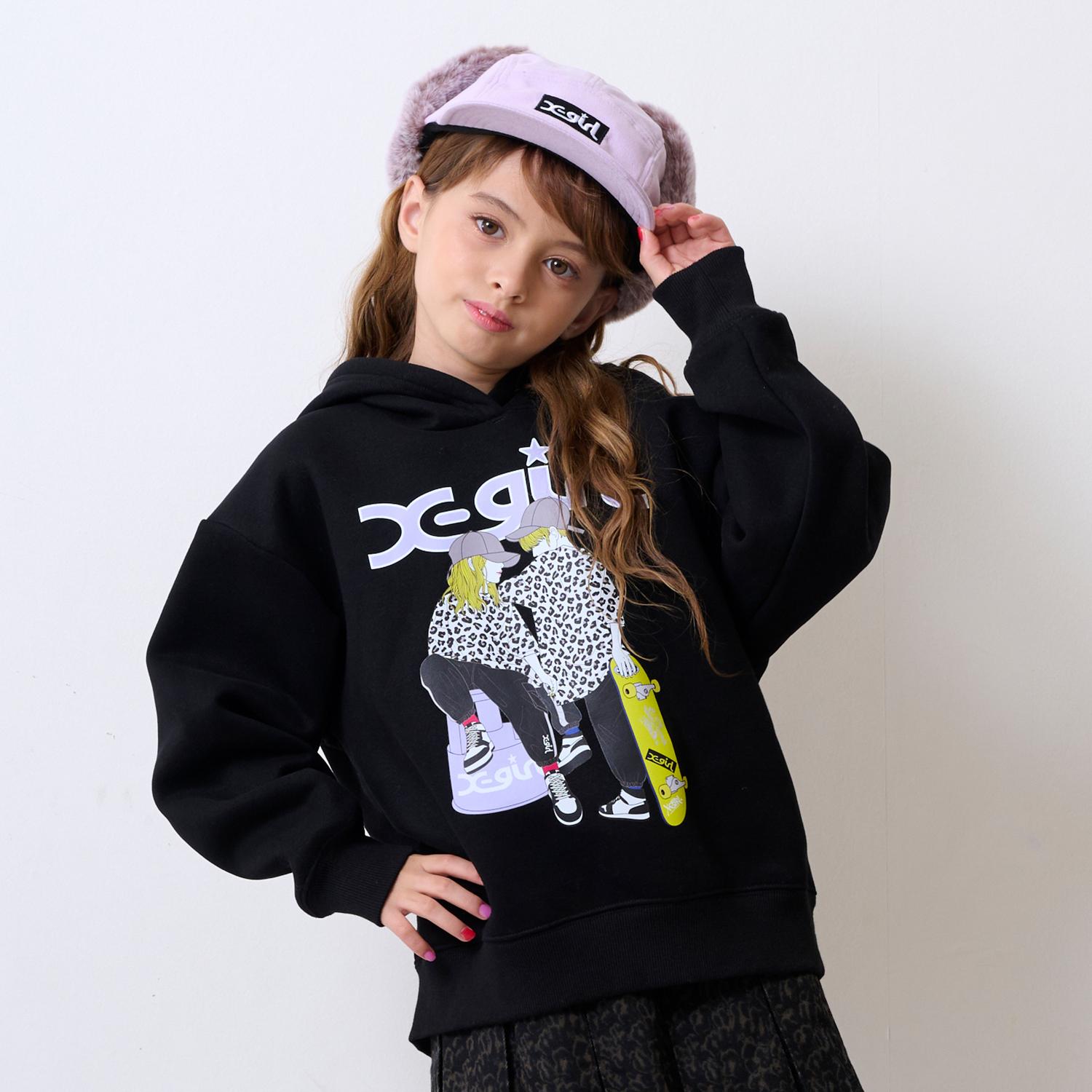 ガール&ボーイイラストパーカー