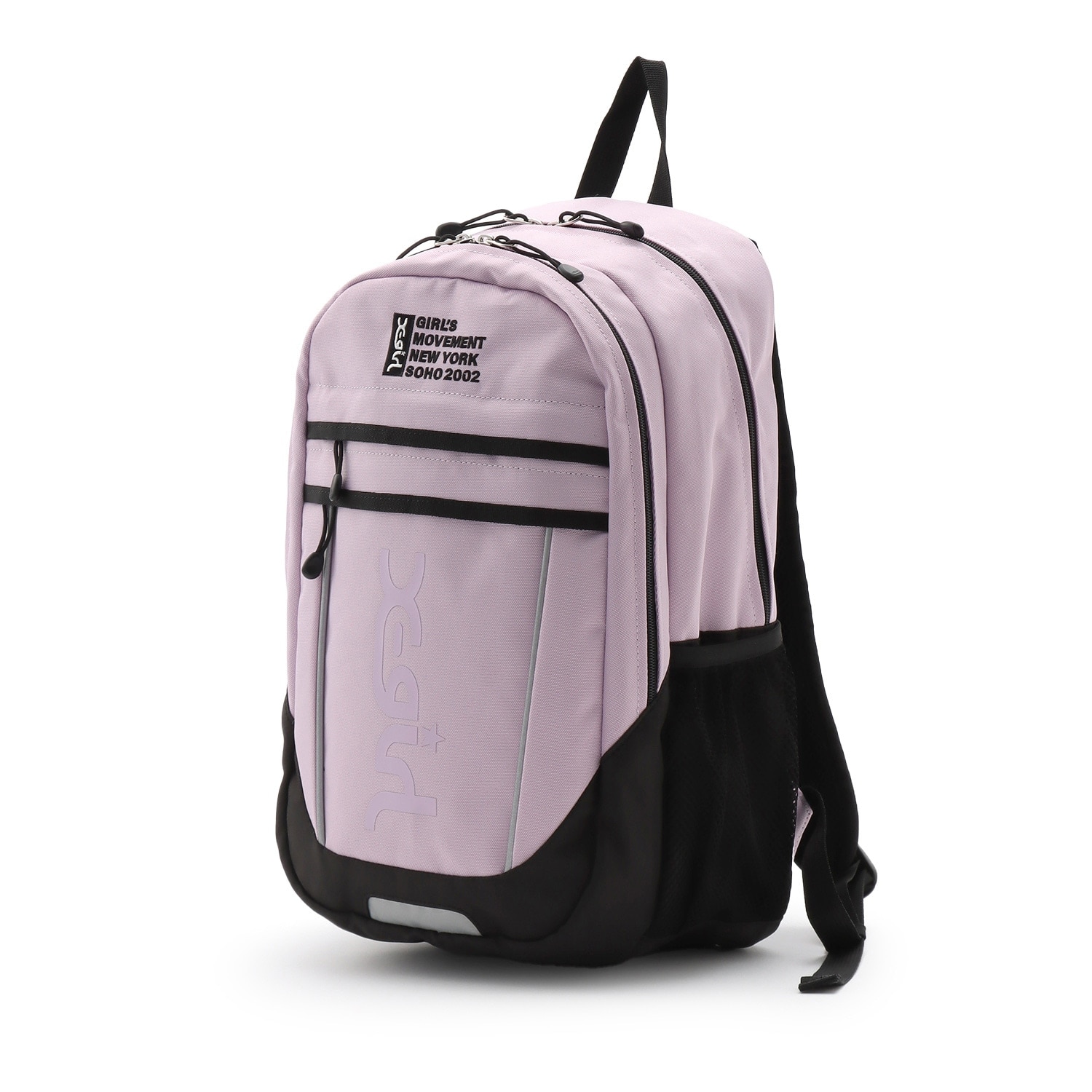 ロゴ& リフレクターパイピングバックパック(F 黒): キッズ - ナルミヤ