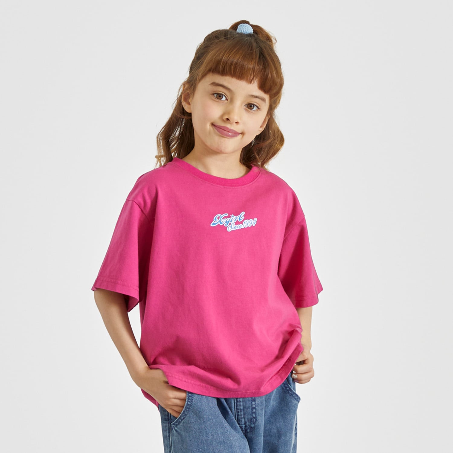 ガールイラストバックプリント 半袖Tシャツ