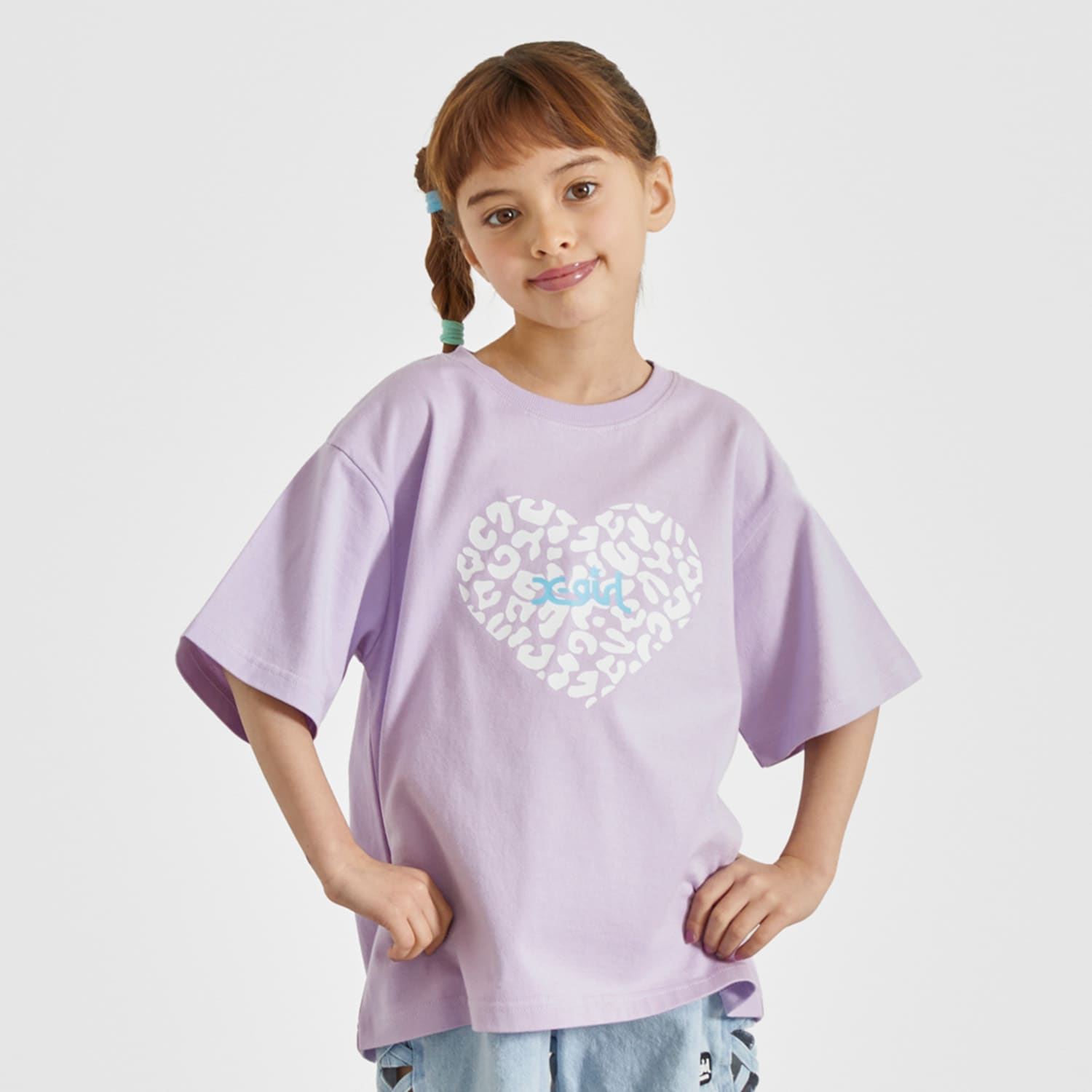 【予約】レオパードハートプリント 半袖Tシャツ