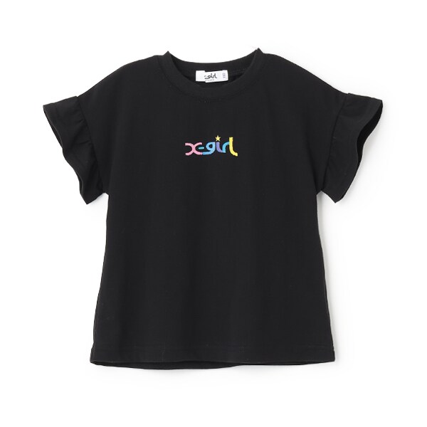 【人気商品再入荷】【直営店で取り扱い無し】袖フリル落書ロゴ半袖Tシャツ