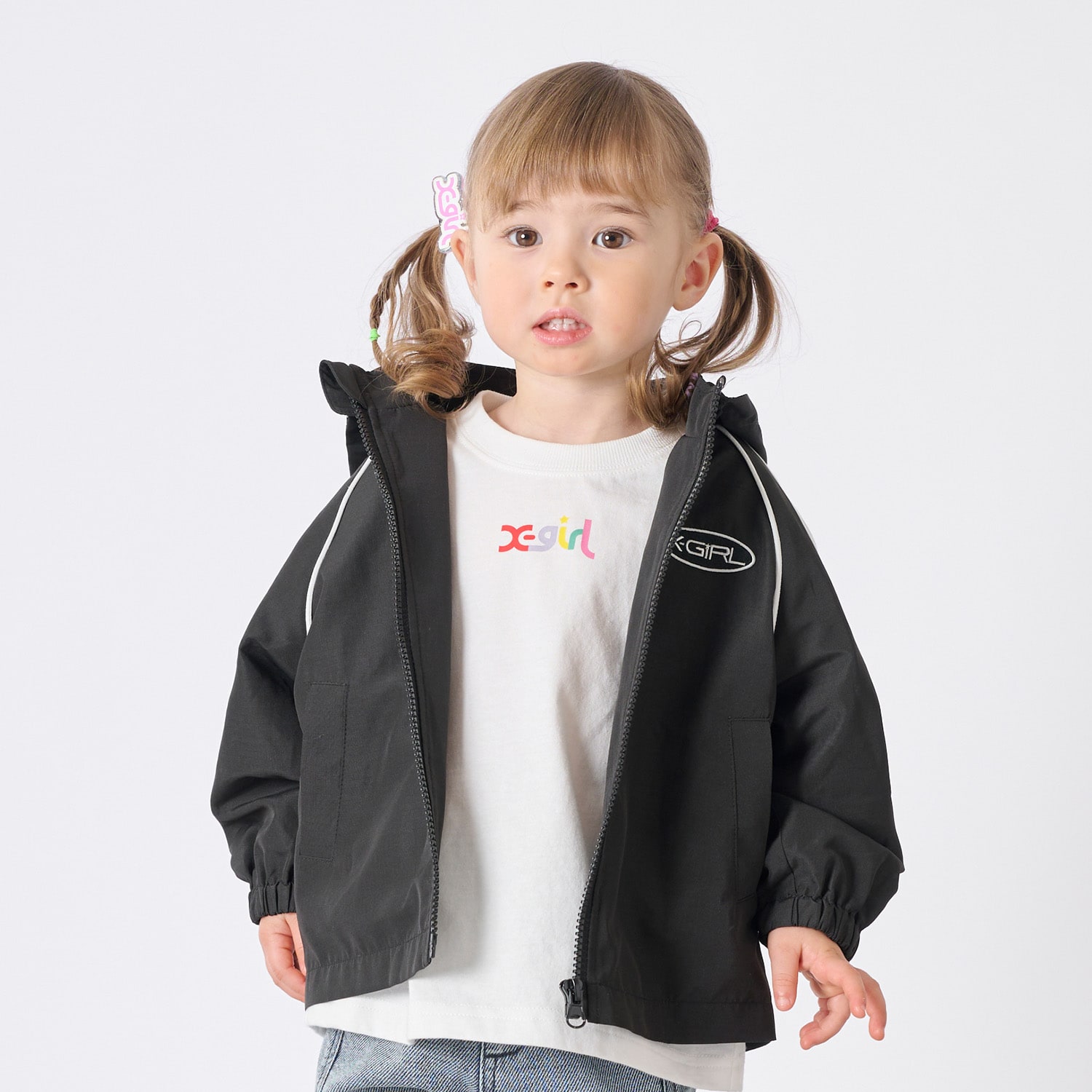 肩ロゴラインブルゾン