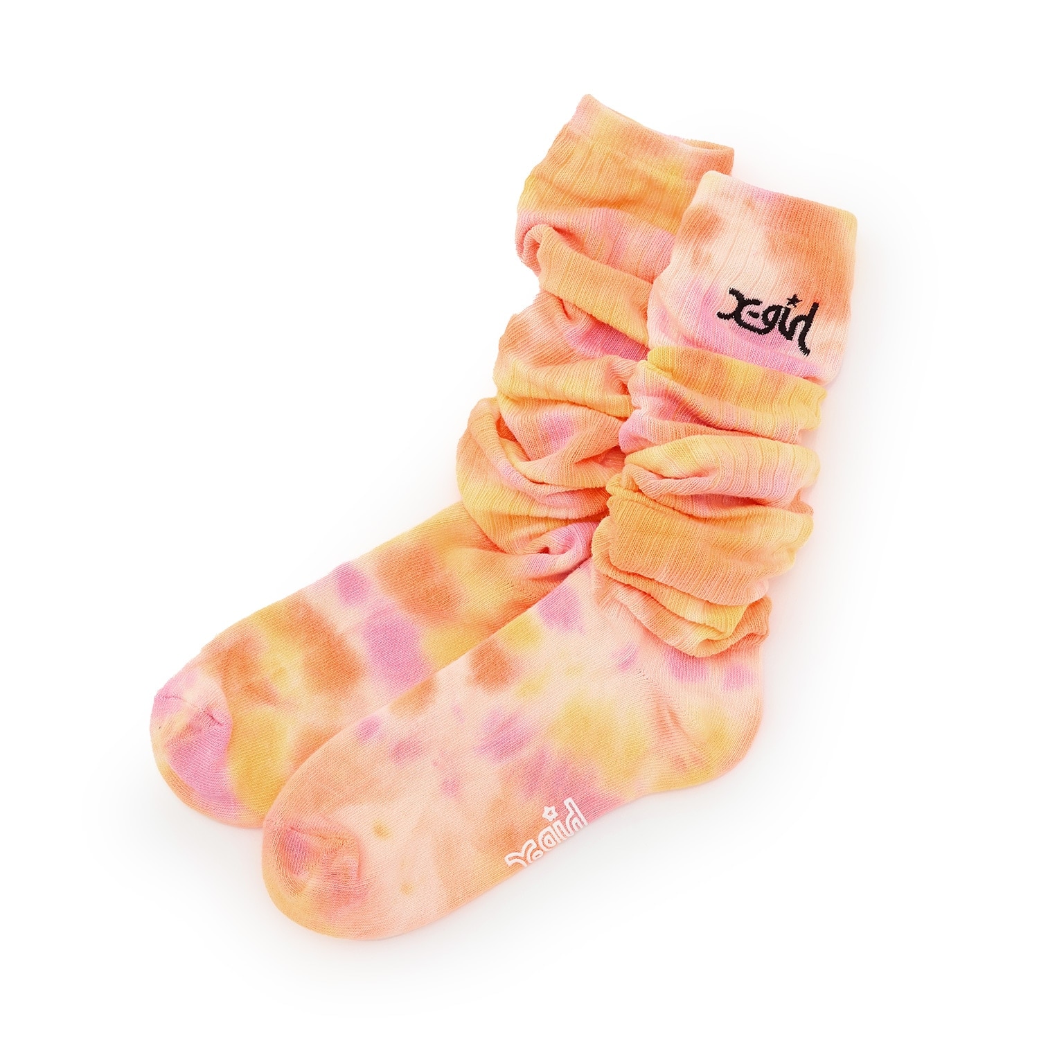 ロゴ刺しゅう タイダイルーズソックス