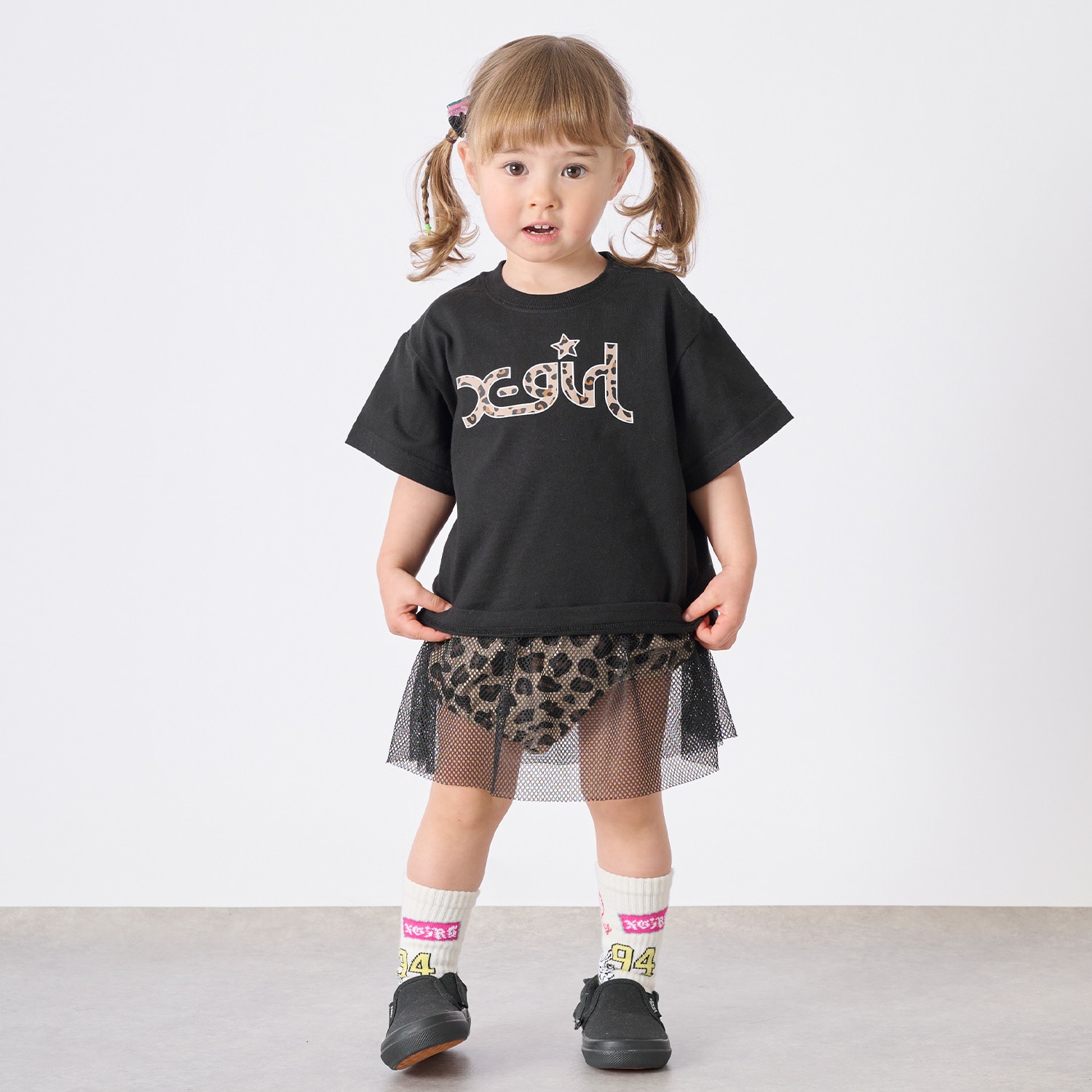 ミルズロゴ半袖T+メッシュスカートブルマセット