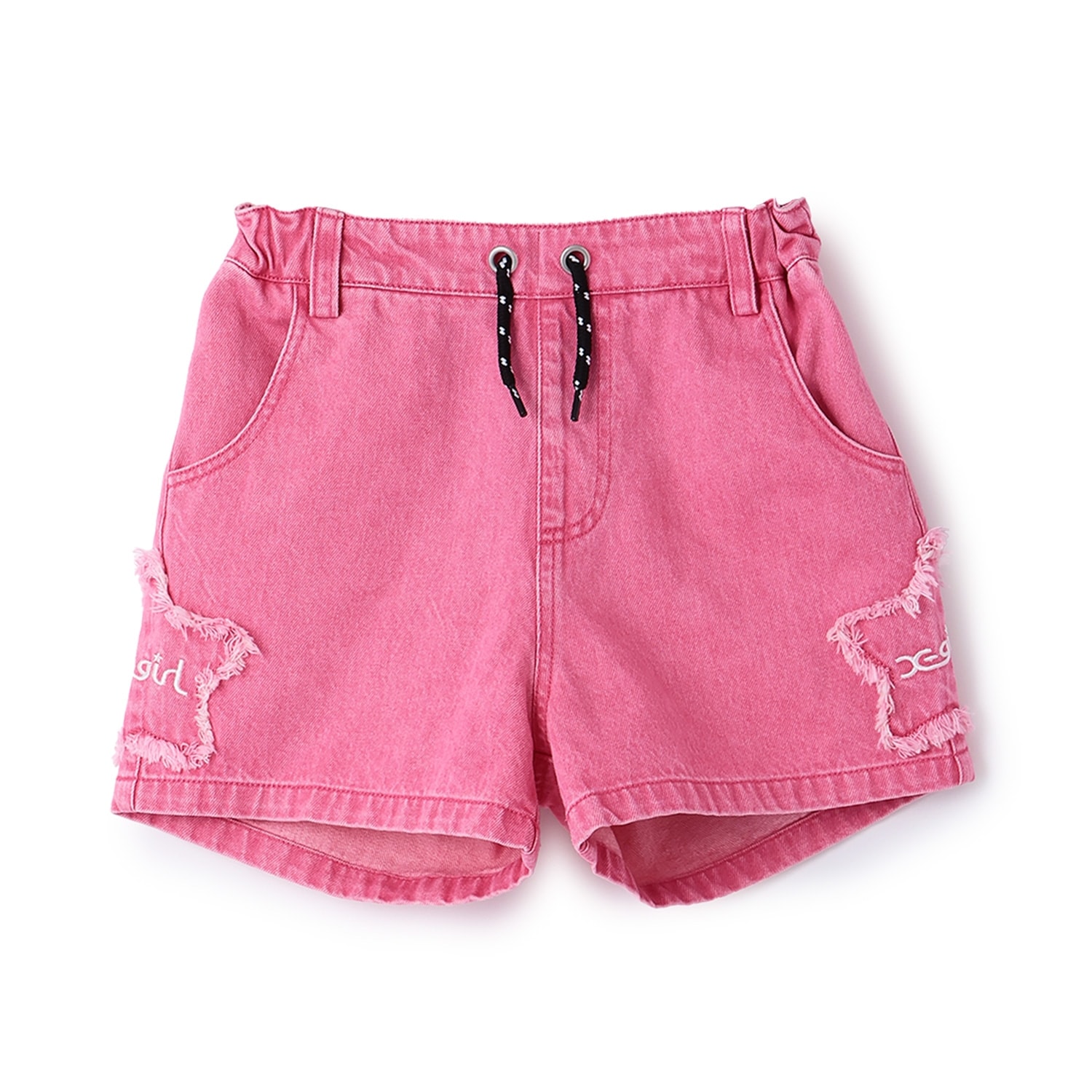 星パッチ デニムショートパンツ