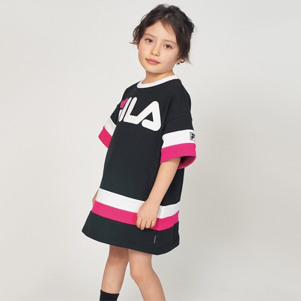 Narumiya Online ナルミヤ オンラインの公式通販サイトfilaコラボ 切り替えワンピース 80 黒 キッズ