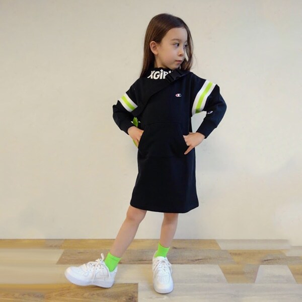 【Championコラボ】 裏毛 ハイネックワンピース