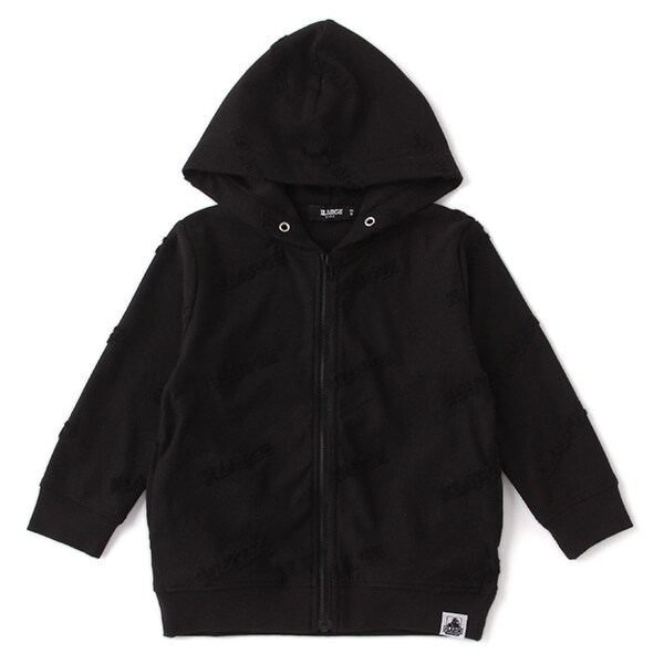 パイルロゴ総柄ジャカードパーカー