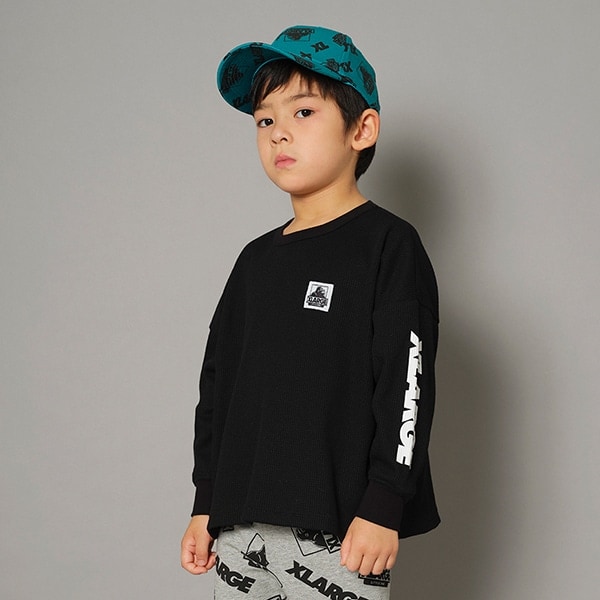 袖ロゴプリントOGゴリラパッチワッフルTシャツ