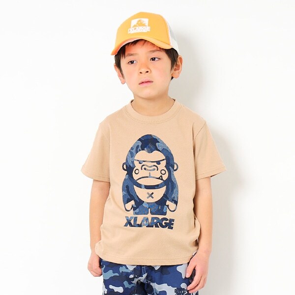 迷彩ファニーゴリラTシャツ