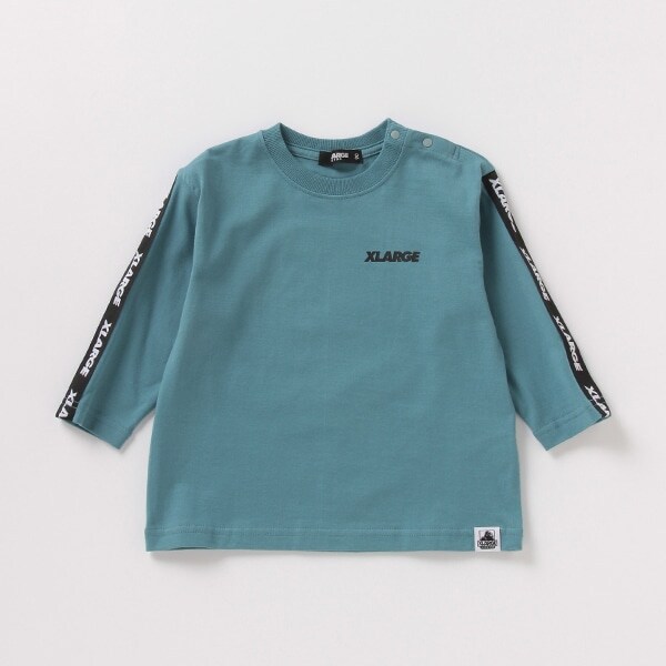 抗菌防臭 袖ロゴテープバックプリントTシャツ